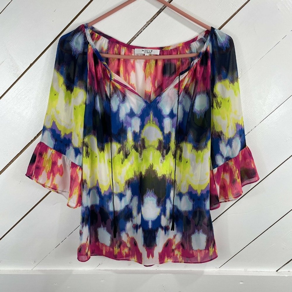 Milly For Design Nation Pink Blue Boho Tie-Dye Blo
